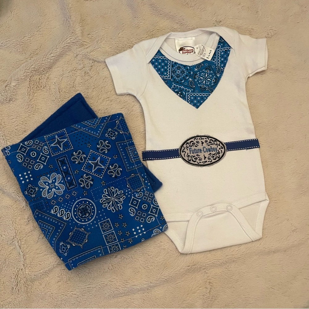 3-6 Month Cowboy Onesie